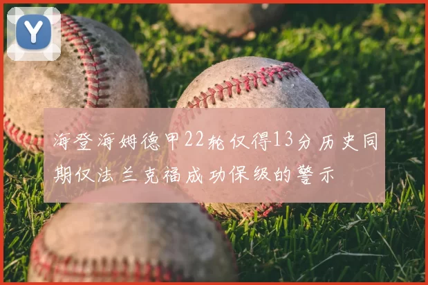 海登海姆德甲22轮仅得13分历史同期仅法兰克福成功保级的警示