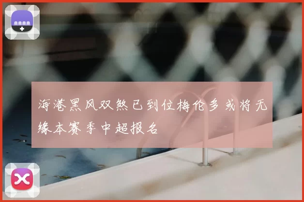 海港黑风双煞已到位梅伦多或将无缘本赛季中超报名
